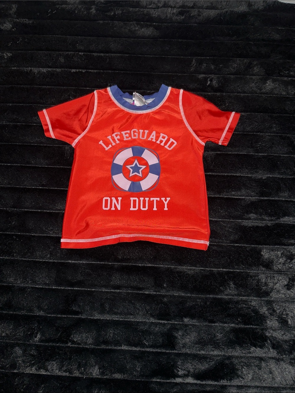 Revolution Kids Red Lifeguard 'On Duty' Swim Rashguard